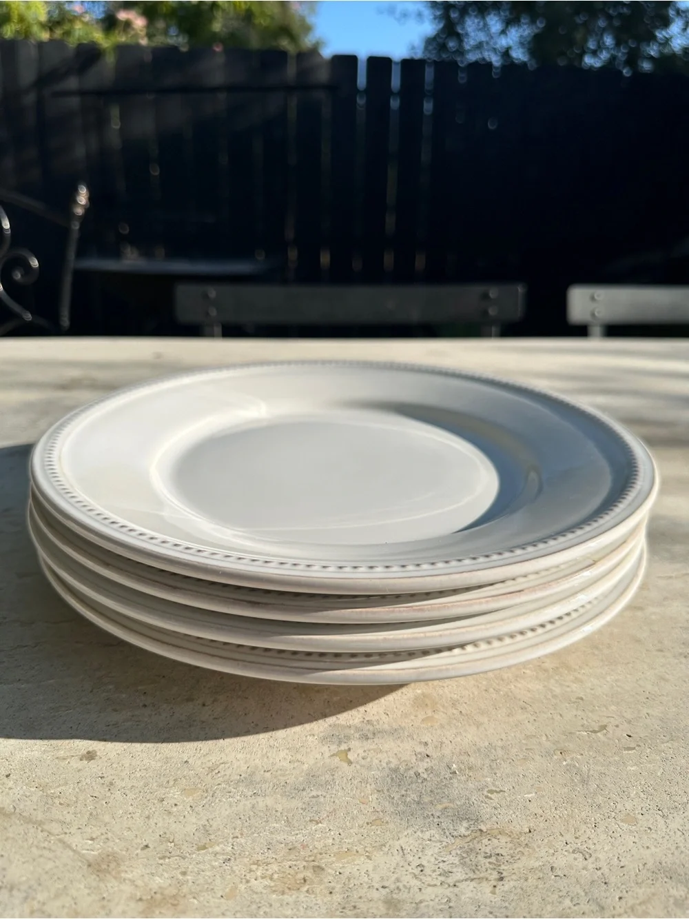 New Sur La Table Pearl Dinner Plates – Set of 4